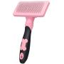 Anyifan Cat Dog Brush for Shedding, Self Cleaning Slicker Brush for Small Medium Dog Cat, Pet Grooming Brush for Long and Short Hair, Soft Grip Handle