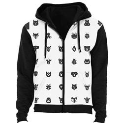 Vector - of a Lioness on White -.Wild cat.- - Africa,Couple 3D Print Zip up Sweatshirt UK S