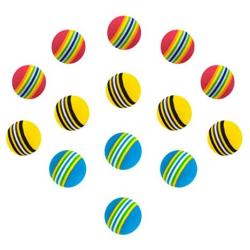 Chiwava 45 Pack 1.7 Foam Cat Toys Ball Rainbow Color Balls Kitten Activity Chase Quiet Play Mix Color