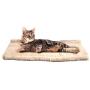 ZYT Plush Cat Mat, Waterproof-Lined Thermal Cat Blanket, Foldable Cave Cat Mattress