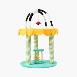 ZEZE Paradise Park CAT SCRATCHEING Tree(Tree Stand/Towers/Indoor Toys/Scratcher/Furniture/Activity Center) Gifts for Your Loving Pets/Halloween/Thanksgiving/Christmas