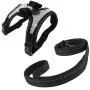 Newtensina 2pcs Bow Ties Bling Cute Dog Harness with Lead for Dog