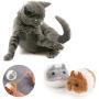 LINGJIA pet Toy 2pcs/Set New Cute Cat Toy Plush Fur Toy Shake Movement Mouse Pet Kitten Funny Rat Little Interactive Bite Toys