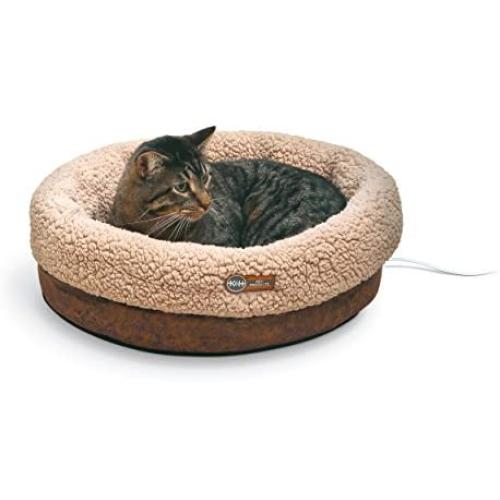 K&H Pet Products Thermo-Snuggle Cup Bomber - Indoor Heated Cat Bed
