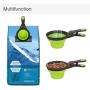 Measuring Cup Scoop for Dogs Cats Food Water Silicon Scoop Bowl 3 in 1 Multifunctions 16oz 473ml 2 Cup Capacity for Pet Food