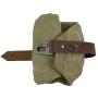Hide & Drink, Travel Food & Water Double Dog Bowl, Portable Roll Up Heavy Duty Accessories for Pet Lovers Handmade :: Waxed Canvas