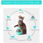 Cat Toys Interactive Food Treat Dispenser Ball, Cat Slower Food Puzzle Feeder, Pet IQ Training Tumbler Food Leaking Ball with Teasing Wand, Funny Dog Puzzle Toys, Reduce Boredom Relieve Anxiety