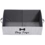 Geyecete Large Dog Toys Storage Bins - Foldable Fabric Trapezoid Organizer Boxes with Handle, Collapsible Basket for Dog Toys