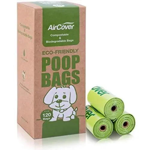 Aircover Compostable Dog Poop Bag, (120 Counts)20 Micron Extra Thick and Leak-Proof Unscented Biodegradable Dog Waste Bags, Pet Dog Waste Bag, 12 Doggy Bags Per Roll 9 x 13 Inches - 10 Rolls Aircover Compostable Dog Poop Bag, (120 Counts)20 Micron Extra Thick and Leak-Proof Unscented Biodegradable Dog Waste Bags, Pet Dog Waste Bag, 12 Doggy Bags Per Roll 9 x 13 Inches - 10 Rolls