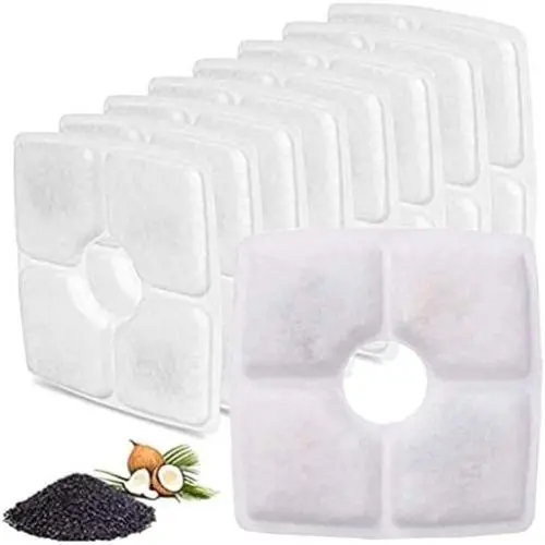 Wainbow Cat Fountain Filters for 84oz/2.5L Automatic Pet Water Fountain, High-Efficiency Carbon Replacement Pack of 8 Wainbow Cat Fountain Filters for 84oz/2.5L Automatic Pet Water Fountain, High-Efficiency Carbon Replacement Pack of 8