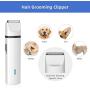EnMose Painless Dog Nail Grinder Clipper with Grooming Shaver Port, Recharge Electric Pet Nail & Hair Trimmer, Paws Nail Clipper Smoothing for Small Medium Large Dogs & Cats & Pets