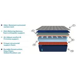 Dozer Pets Bed. Odor-Resistant Orthopedic Air Support Dog Bed for Joint Relief and Pet Comfort. Machine Washable, Plush Fabric. S, M, L. 3 Colors.
