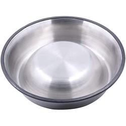 King International Stainless Steel Dog Bowls with Anti-Skid Rubber Base Set of 3- Small (16 Oz) Medium (24 Oz) Large (32 Oz)- Pet Feeding Bowl for Dogs, Puppy Cat and Kitten-Feed water wet food treats