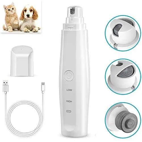 Dog Nail Grinder Upgraded, Pet Nail Grinder Electric Rechargeable Pet Nail Trimmer Painless Paws Grooming & Smoothing for Small Medium Large Dogs & Cats (White) Dog Nail Grinder Upgraded, Pet Nail Grinder Electric Rechargeable Pet Nail Trimmer Painless Paws Grooming & Smoothing for Small Medium Large Dogs & Cats (White)