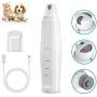 Dog Nail Grinder Upgraded, Pet Nail Grinder Electric Rechargeable Pet Nail Trimmer Painless Paws Grooming & Smoothing for Small Medium Large Dogs & Cats (White)