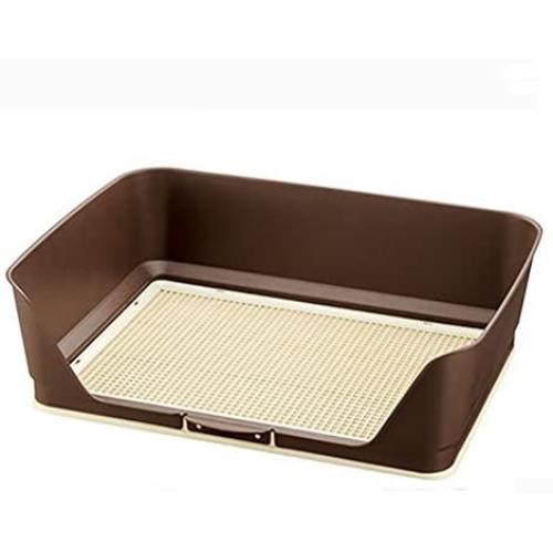 DAN Portable Plastic Fenced Toilet Potty Pee Training Tray Litter Box for Dog Puppy Pet