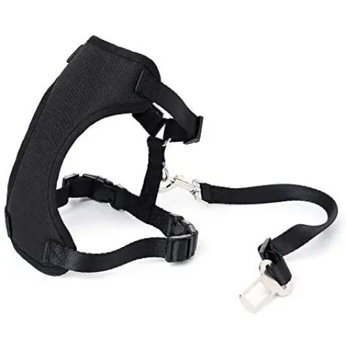 Mile High Life | Car Dog Harness Plus Connector Strap | Dog Seat Belt | Double Breathable Mesh Fabric with Car Vehicle Safety Seat Belt Mile High Life | Car Dog Harness Plus Connector Strap | Dog Seat Belt | Double Breathable Mesh Fabric with Car Vehicle Safety Seat Belt