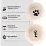 JanYoo Ceramic Cat Bowls Food Feeding Stand Elevated Dog Bowl Outdoor Non-Skid