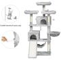 Hey-brother 63 Multi-Level Cat Tree, King Cat Condo with Cozy Perches, Stable Cat Tower Pet Play House