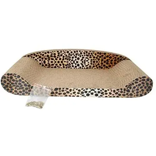 SHUTAO Harden Corrugated Paper Pet Cat Toy Cat Sofa Claws Grinding Board with Catnip (Medium Size) Earthy Yellow SHUTAO Harden Corrugated Paper Pet Cat Toy Cat Sofa Claws Grinding Board with Catnip (Medium Size) Earthy Yellow