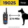 Dogtra 1900S / 1902S Remote Training Collar - 3/4 Mile Range, Waterproof, Rechargeable, Vibration - Includes PetsTEK Dog Training Clicker