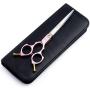 Moontay 6.5'' Professional Curved Pet Grooming Scissor, Dog Cat Grooming Shear/Scissor with Ultra-Light Aeronautical Aluminum Handle, 440C Japanese Stainless Steel Grooming Scissor