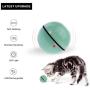Mini Cat Toy Ball, Portable Automatic 360 ° Self-Rotating USB Rechargeable Cat Exercise Ball, with LED Light, for Indoor and Outdoor Use (1 Pcs, Green)