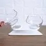 Apofly 1Set Cat Food Bowls Cat Dish Elevated Cat Bowls Pet Feeder Elevated Cat Feeding Bowlscat Bowls with Stand Raised Transparent