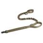 Tactical Dog Harness Vest Adjustable Military Bungee Dog Leash Elastic Leads Rope with Handle(Ranger Green,Large)