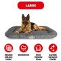 The Dog’s Bed, Premium Waterproof Dog Bed, M to XXL Durable Quality Grey Oxford Fabric, YKK Zippers, Washable Reversible Cover, Dog Beds for Home Car Crate & Outside, Puppy & All Pet Comfort