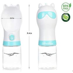 PetiFine Dog Water Bottle-Portable Leak Proof Puppy Water Dispenser with Drinking Feeder for Pets Outdoor Walking, Travel, Hiking, Lightweight & Convenient Water Bottle for Small Medium Large Dogs