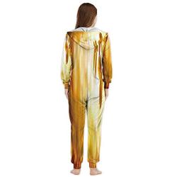 Autumn Leaves on Shimmering Blurred - Autumn,Womens Onesie Pajamas Sportswear Backgrounds M