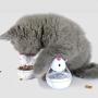 Cat Food Dispenser Toy,Puss Slow Feeder Cat Food Ball,Automatic Spinning Cat Mouse Toy Pet Food Ball Cat Feeder for Cats and Kitten