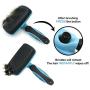 Pets First SELF CLEANING SLICKER BRUSH for PETS DOGS & CATS - Retractable Design for Quick & Easy Pet Fur Removal - Fine & SAFE Bristles To Detangle & Massage DOG SKIN or CAT SKIN – NEW SPECIAL DESIGN