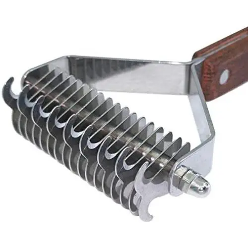 Upgrade Pet Grooming Rake - 2 Sided Grooming Undercoat Rake Stripper Tool for Dogs, Cats, Rabbits - Safe Dematting Comb for Easy Mats & Tangles Removing - No More Nasty Shedding and Flying Hair. Upgrade Pet Grooming Rake - 2 Sided Grooming Undercoat Rake Stripper Tool for Dogs, Cats, Rabbits - Safe Dematting Comb for Easy Mats & Tangles Removing - No More Nasty Shedding and Flying Hair.