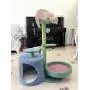 CoutureBridal Cat Tree Multi Level Flower Cat Towel with Scratching Post Cat Kitten Activity Center Play House Entertainment Furniture