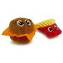 Pet Craft Supply Silly Snacks and Funny Food Crinkle Cuddling Catnip and Silvervine Toys - Interactive Cat Toys Alternative to Mice Fish Feathers Cat Toy