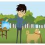 Pet Poopie Pouch Dog Poop Holder Hands Free for Dog Walks -