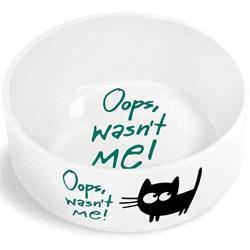 Pawject X Ceramic Cat Bowl for Food or Water, Pet Bowl for Kitten and Cats,Easy to Clean Pet Dish 8 OZ, 1 Pack Green