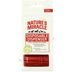 Natures Miracle NM-5980 45 Count Disposable Waste Bag Dispenser with Pick-Up Bags, Hydrant Shape