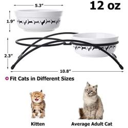 Y YHY Raised Dog Bowls, Elevated Dog Bowls, Cermaic Dog Cat Bowls for Food and Water, Pet Bowls for Small to Medium Dogs and Cat, Prevent Neck Pain, Anti Slip Feet