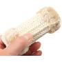 ocijf179 Cat Toy Pet Cat Kitten Sisal Post Pompom Sound Scratcher Interactive Play Scratching Toy - Linen Color
