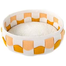LUCKITTY Cat Bed House Cave with Cushion Large,Self Warming Cat Cubby Enclosed for Cats Kittens Small Dogs Puppy Rabbit and Small Animals Pets