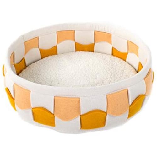 LUCKITTY Cat Bed House Cave with Cushion Large,Self Warming Cat Cubby Enclosed for Cats Kittens Small Dogs Puppy Rabbit and Small Animals Pets
