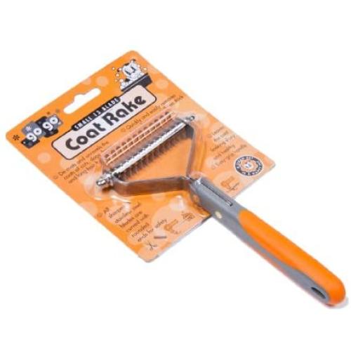 GoGo Pet Products 27-Blade Super Deshedder Coat Rake Pet Grooming Tool, Medium