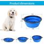 2-Pack Large Collapsible Dog Bowls, 34oz Portable Slow Feeder Dog Water Bowls, Travel Pet Dish for Dogs & Cats, Blue + Green with Free Carabiner