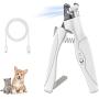 Oupada Cat&Dog Nail Clippers and Trimmer with LED Light,3 in 1Pet Nail Clippers Professional Dog Nail Grinder with Safety Guard Nail File Claw Grooming Kit for Trimming Dogs Cats Birds Reptiles