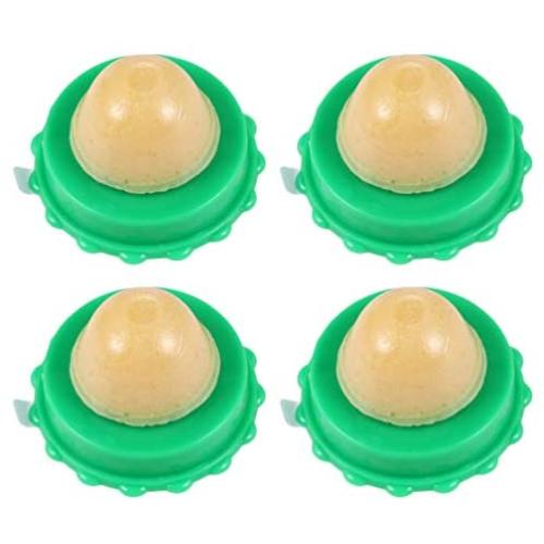 POPETPOP 4PCS Cat Catnip Ball - Natural Licking Edible Catnip Balls Cat Wall Stick on Cat Licker Toy Treats - Vitamin Catnip Pudding Healthy Pet Lollipop Help Digestion(Random Flavor)