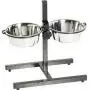King International Super Dog Adjustment Feeding Stand U Type with 2 Bowls H-Base Double Bowl Stand Two Stainless Steel Removable Bowls King International Super Dog Adjustment Feeding Stand U Type with 2 Bowls H-Base Double Bowl Stand Two Stainless Steel Removable Bowls