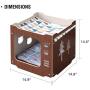 FVANF Wooden Cat House, Cat Condo with Hammock, Stackable, Cat Cube Room, Splicing Cat Climbing Combination, Cute Pet Cat Bed with Soft Cushions